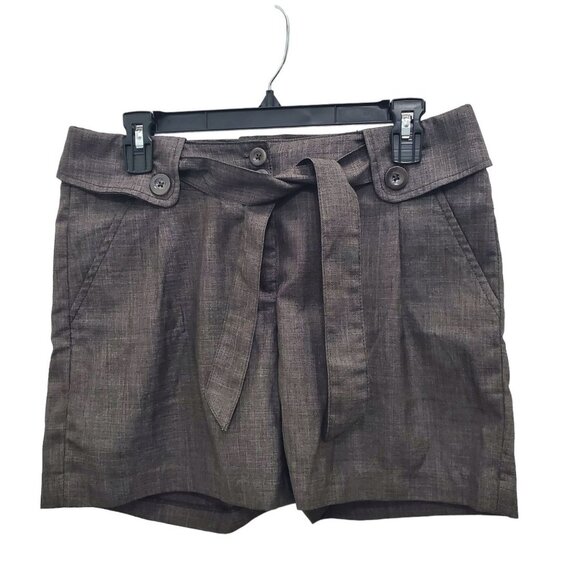 Smart Set Women's Gray Tie Belted Pleated Business Career Dress Shorts NWOT Sz 6 - Picture 1 of 5